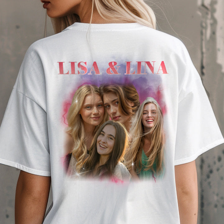 Personalisiertes T-Shirt "Vintage Bootleg" - Backprint
