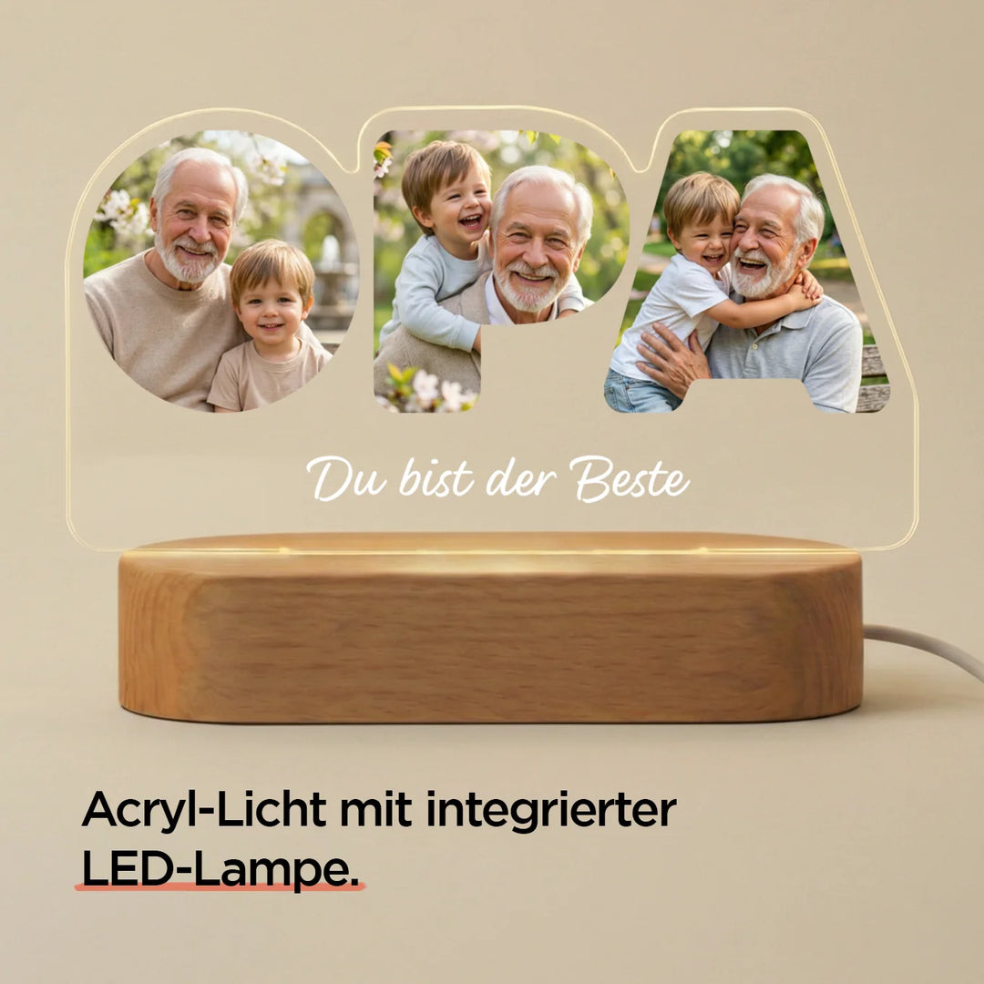 Personalisiertes Acryl-Licht "OPA"