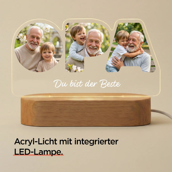 Personalisiertes Acryl-Licht "OPA"