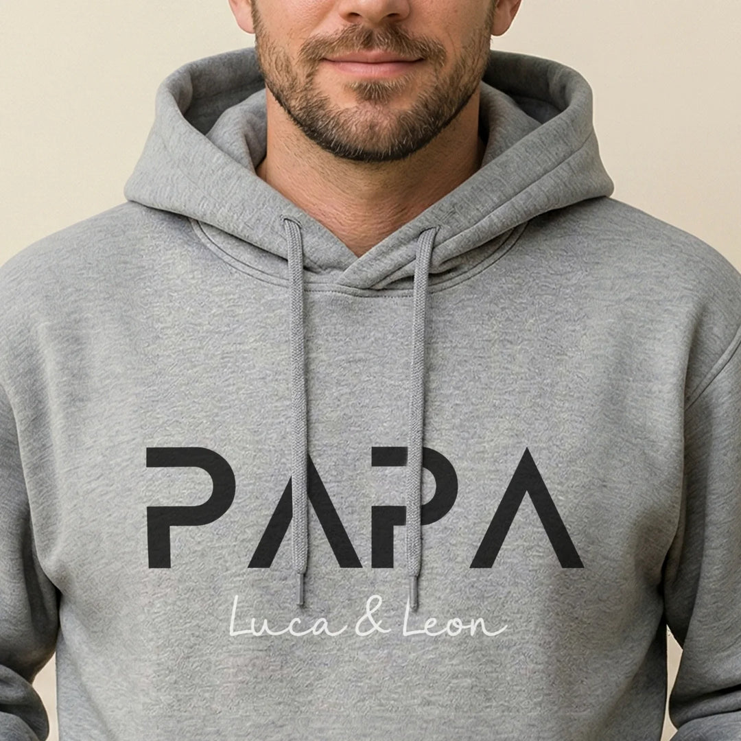 Personalisierter Hoodie “Papa” mit Namen
