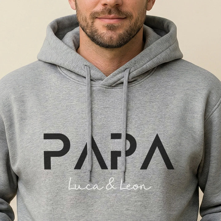 Personalisierter Hoodie “Papa” mit Namen