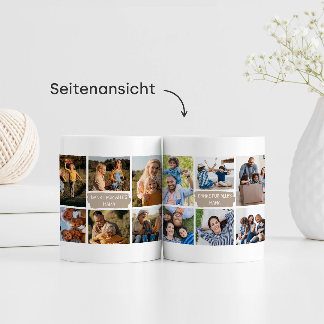 Personalisierte Tasse "Foto Collage"