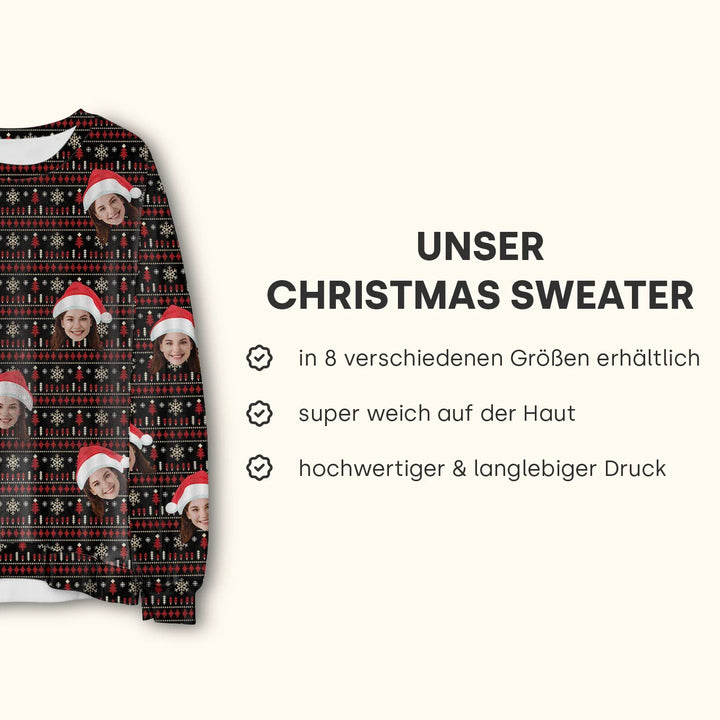 Personalisierter Ugly Christmas Sweater "Dein Foto"