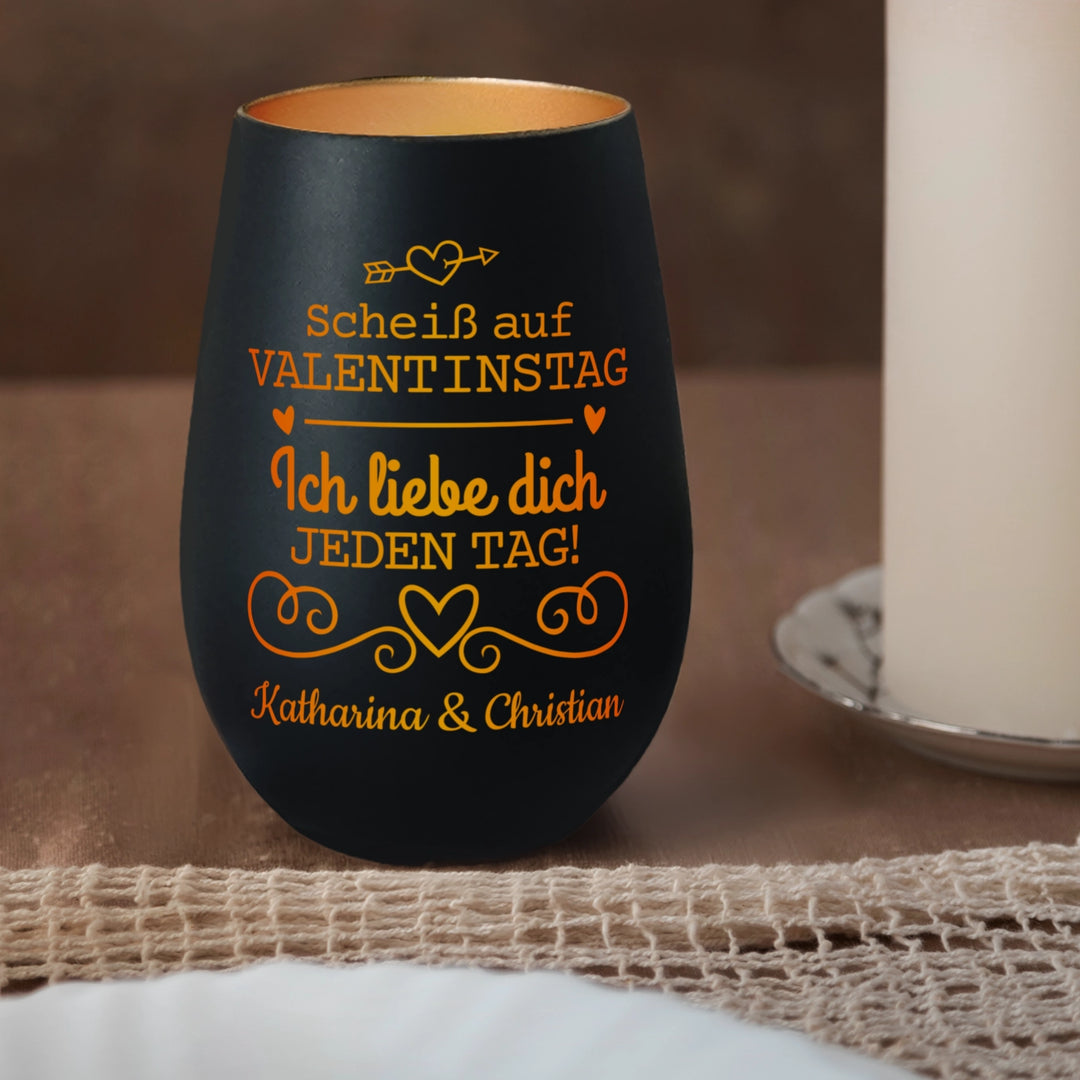 Personalisiertes Windlicht "Valentinstag"