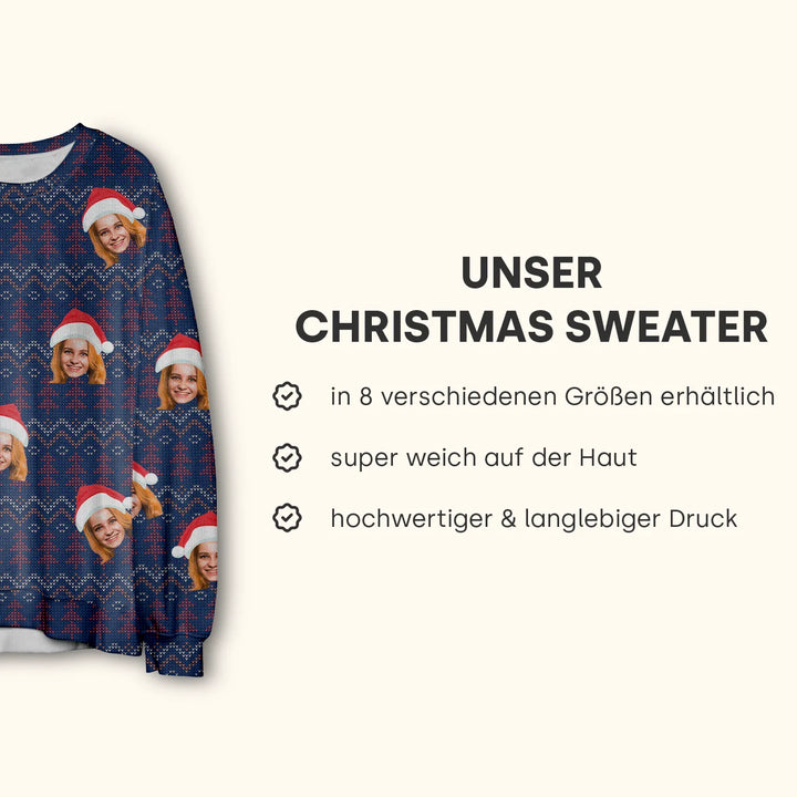 Personalisierter Ugly Christmas Sweater "Tannenbaum"