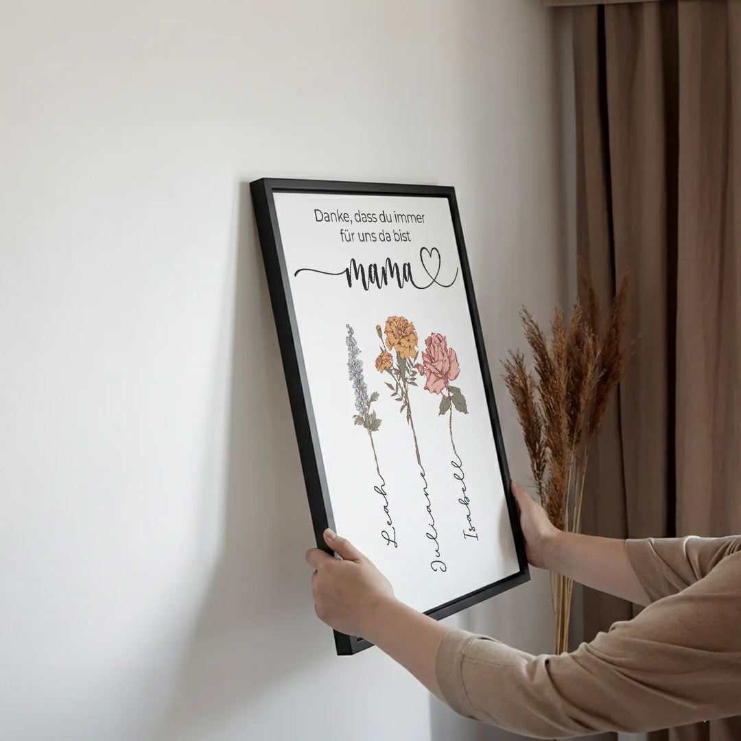 Personalisierte Leinwand "Für dich Mama"