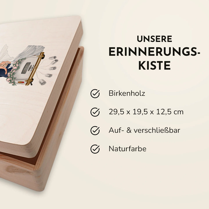 Personalisierte Erinnerungskiste "Just Married"