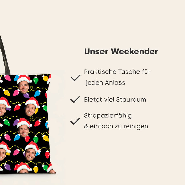 Personalisierte Weekender Tasche "Weihnachtsfoto"