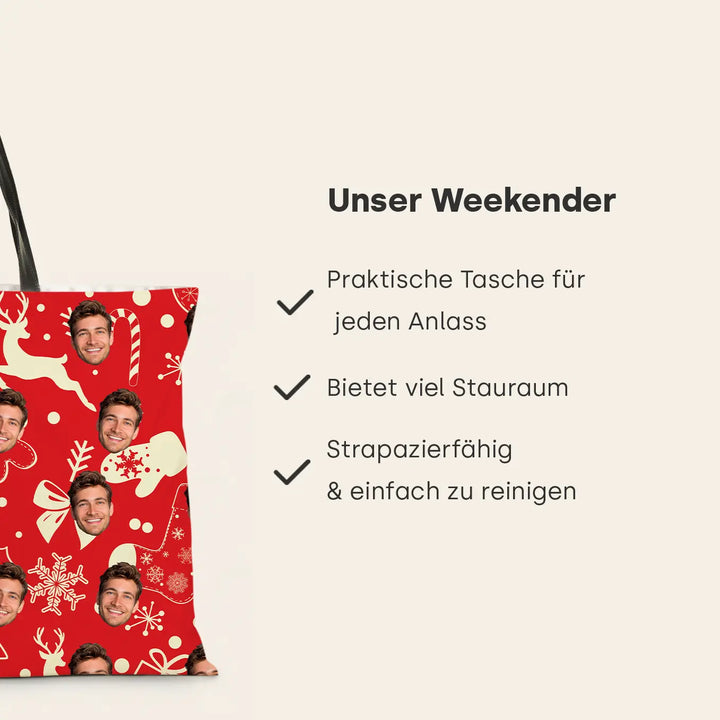 Personalisierte Weekender Tasche "Weihnachtsmotiv"