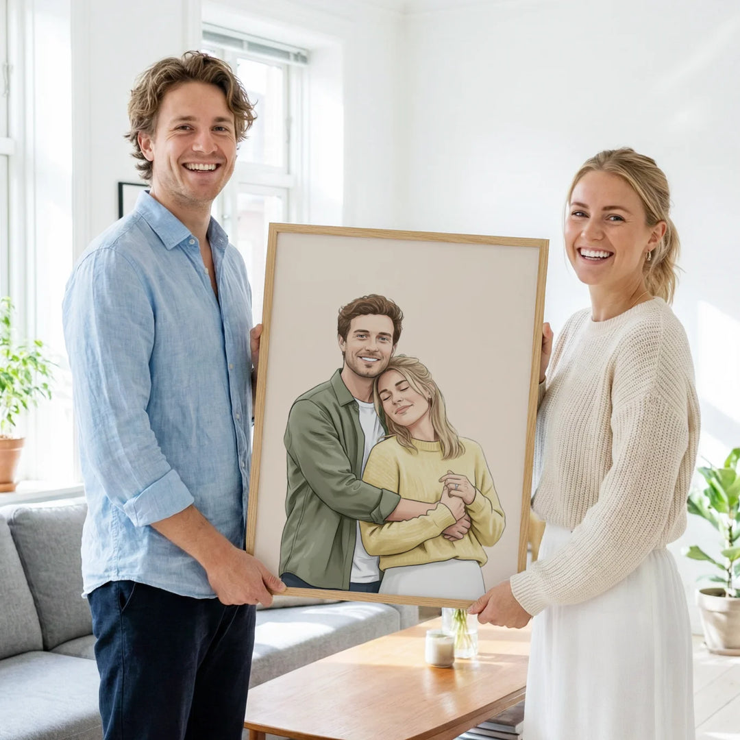 Personalisiertes Poster "Pärchen-Portrait"