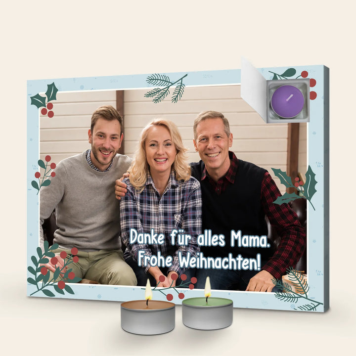 Personalisierter Duftkerzen Adventskalender "Mama"