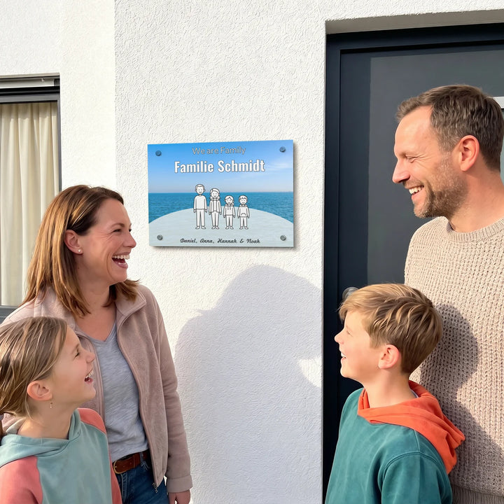 Personalisiertes Türschild "Familie"