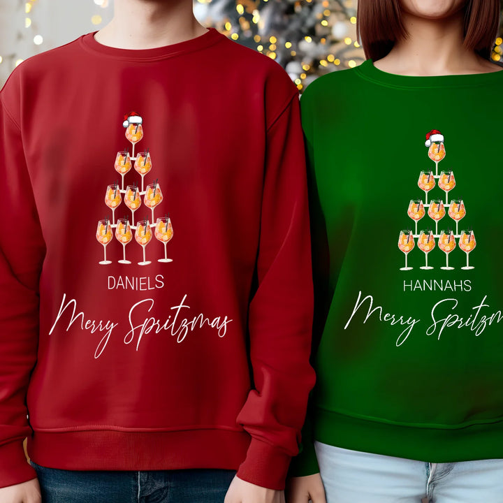 Personalisierter Christmas Sweater "Merry Spritzmas"