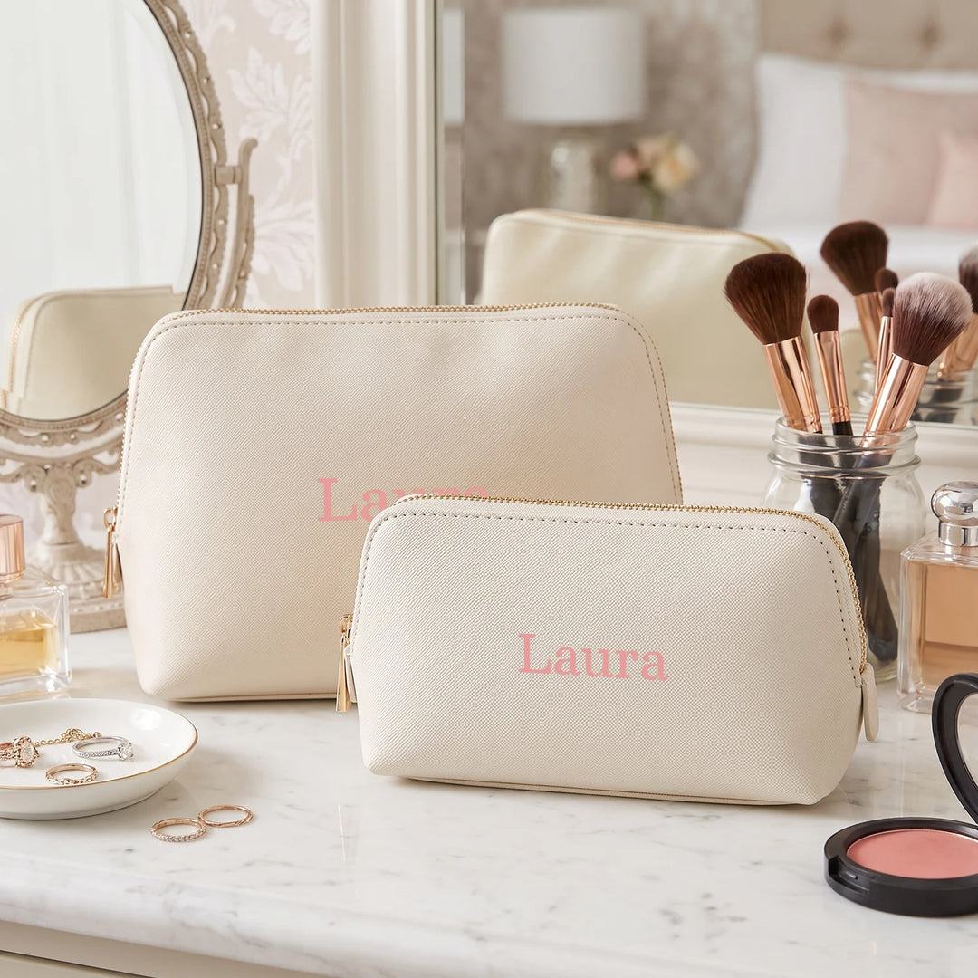 Personalisierte Kosmetiktasche "Leder"