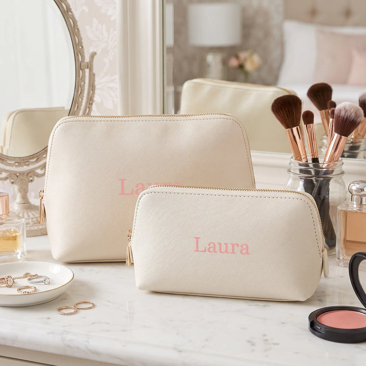 Personalisierte Kosmetiktasche "Leder"