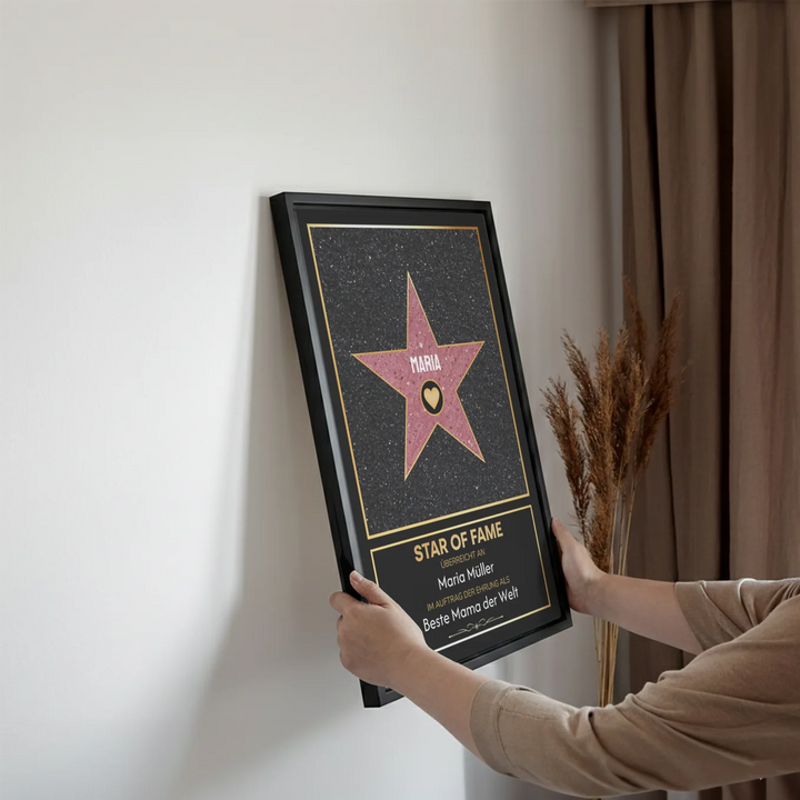 Personalisierte Leinwand "Star of Fame"