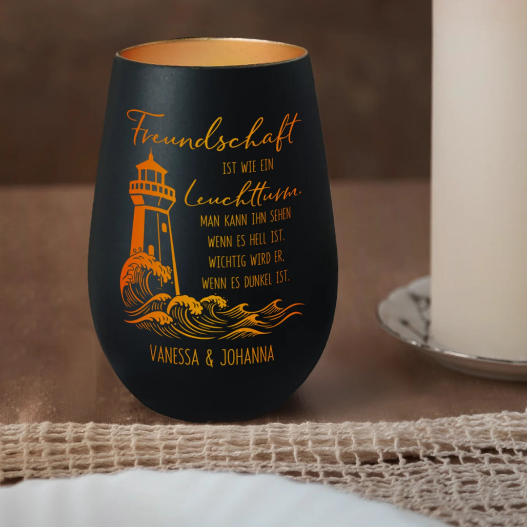 Personalisiertes Windlicht "Freundschaft"