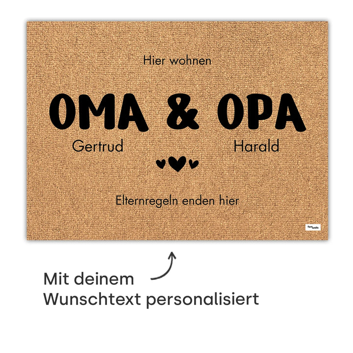 Personalisierte Fußmatte "Oma & Opa" famwalls