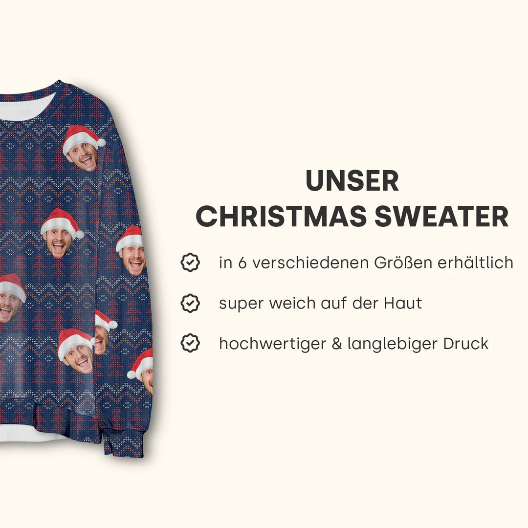 Personalisierter Ugly Christmas Sweater "Tannenbaum" famwalls