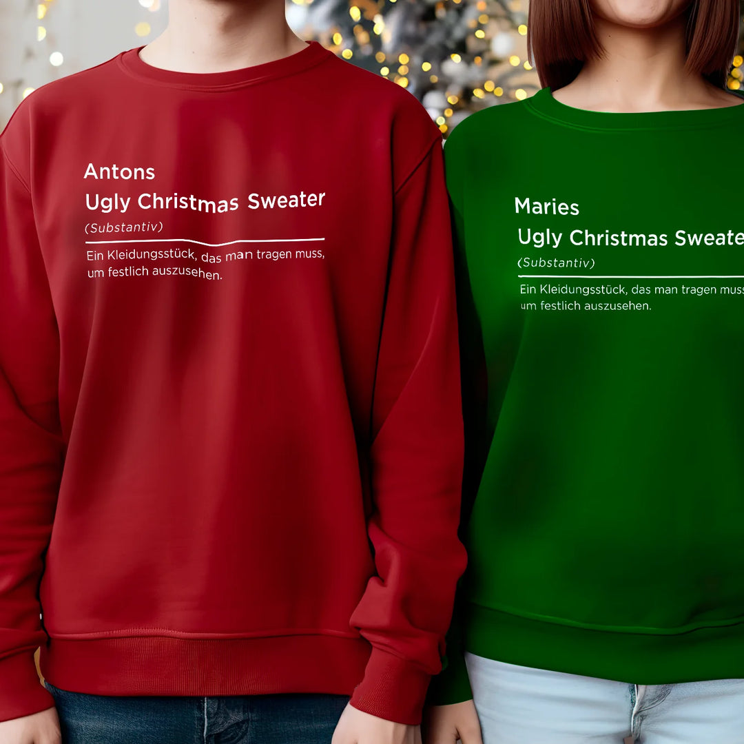 Personalisierter Christmas Sweater "Definition"