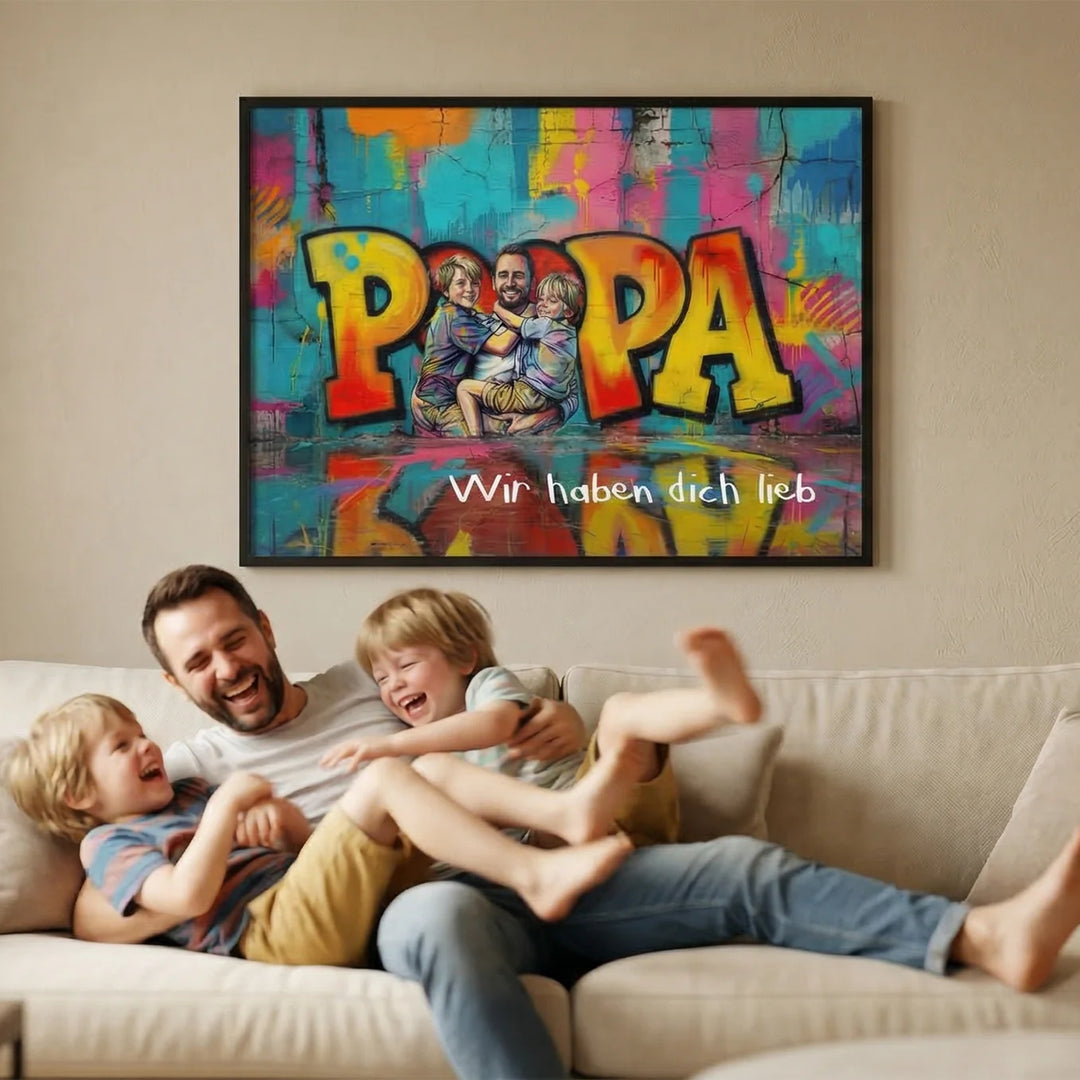 Personalisiertes Poster Love "PAPA"