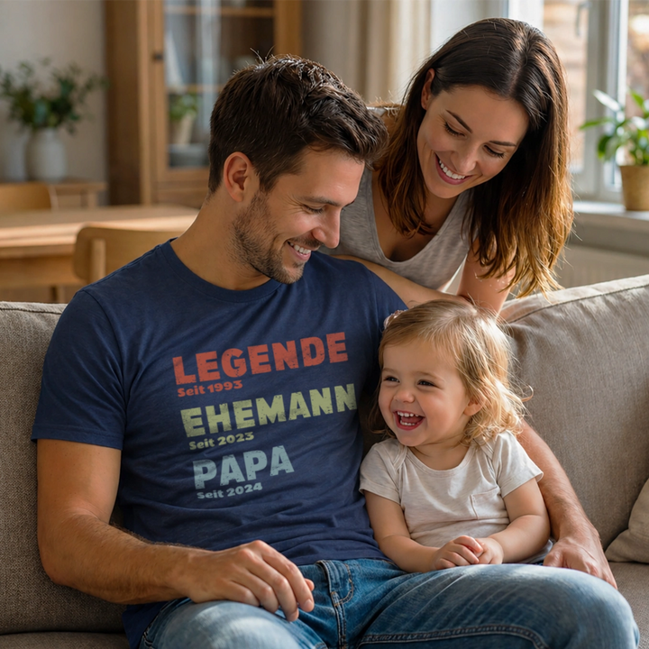 Personalisiertes T-Shirt “Legende, Ehemann, Papa”