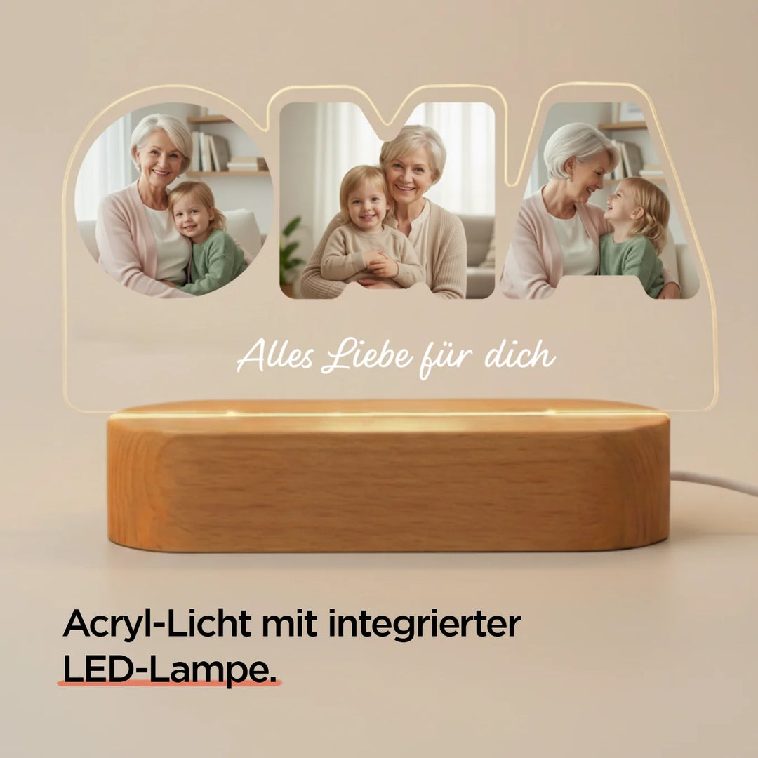 Personalisiertes Acryl-Licht "OMA"