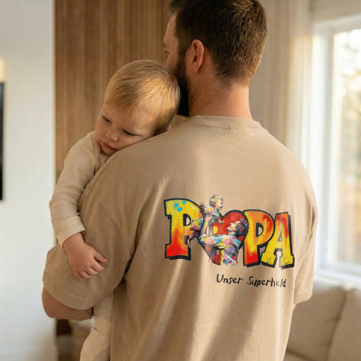Personalisiertes Oversized T-Shirt Love "PAPA"