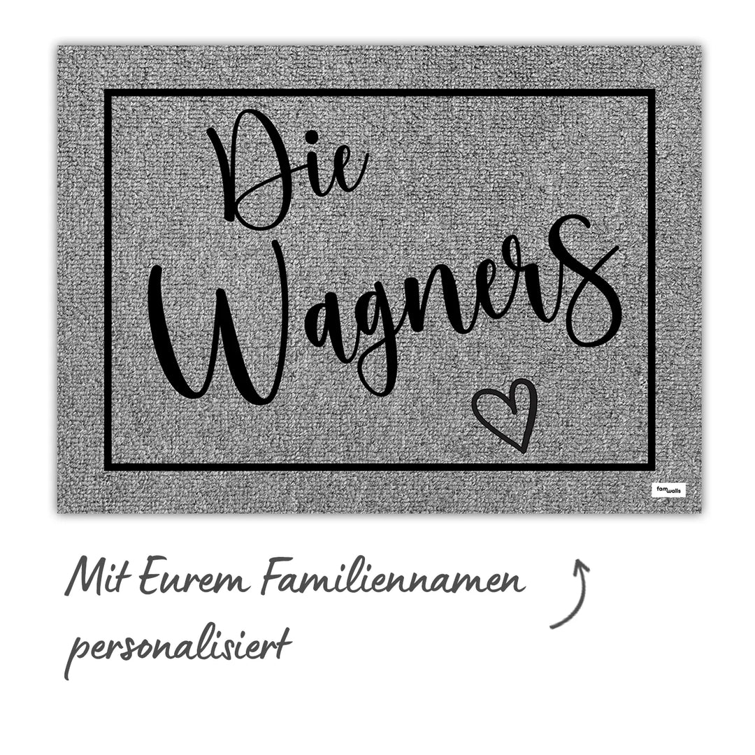 Personalisierte Fußmatte “Familienname”