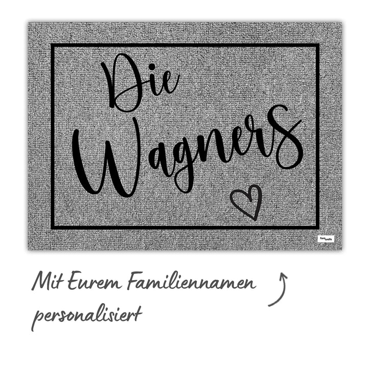 Personalisierte Fußmatte “Familienname”
