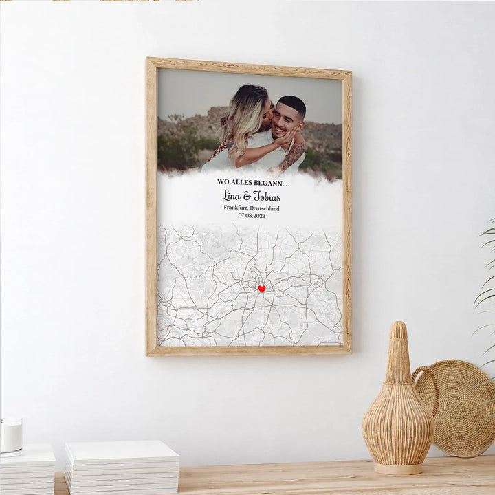 Poster "Karte und Foto"