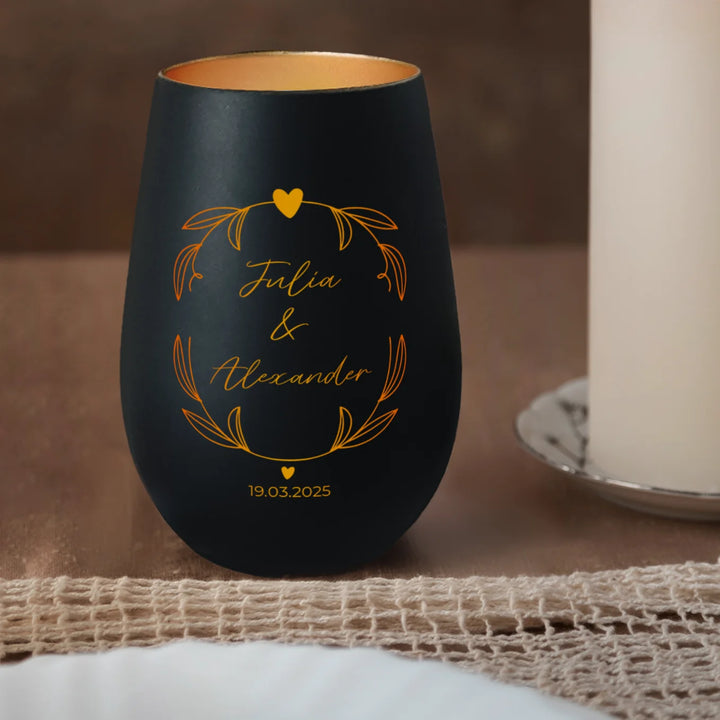 Personalisiertes Windlicht "Namen & Datum"