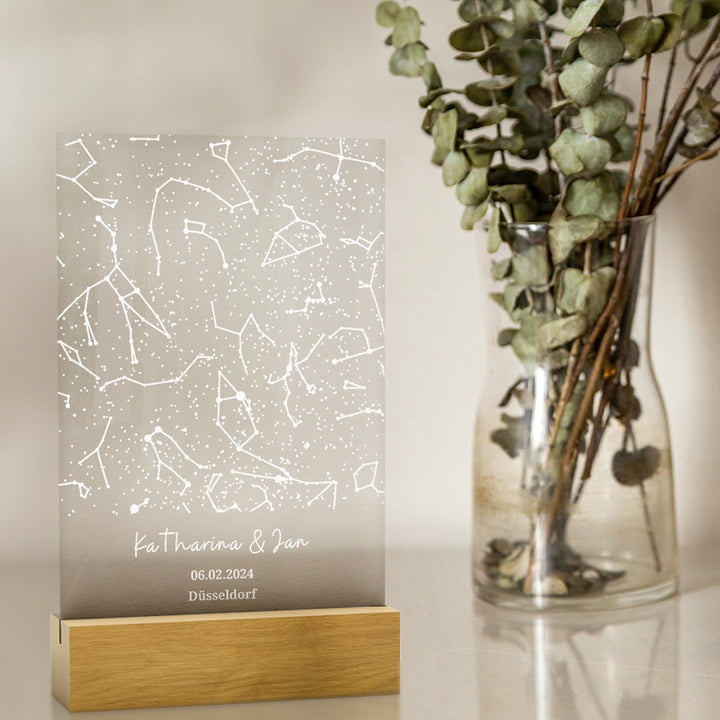 Personalisierte Acryltafel - "Sternenhimmel"