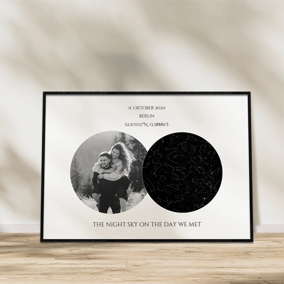 Personalisiertes Poster "Sternenhimmel" mit Foto