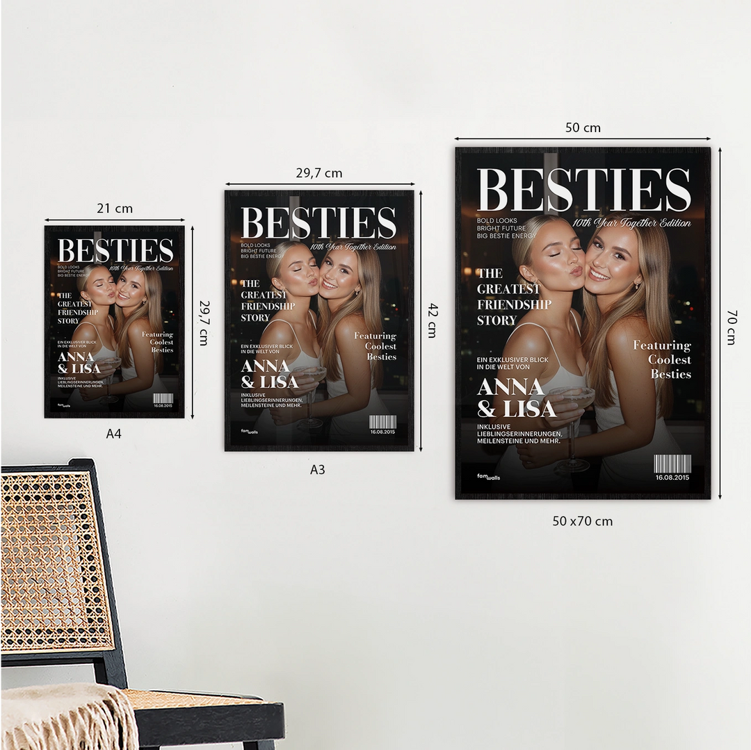 Personalisiertes Poster "Besties Magazine"