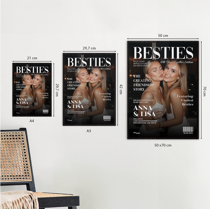 Personalisiertes Poster "Besties Magazine"
