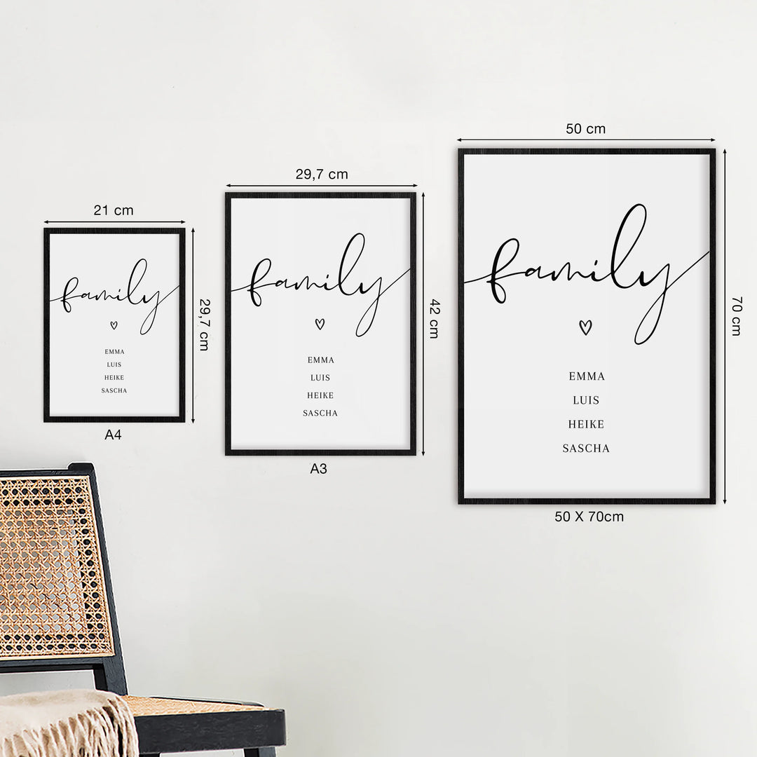 Personalisiertes Poster "Family"-1