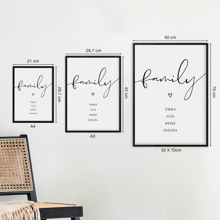 Personalisiertes Poster "Family"-1