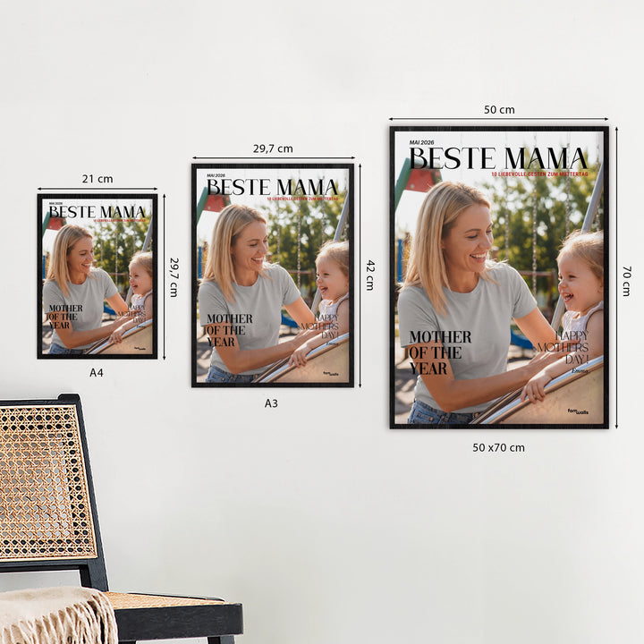 Personalisiertes Poster Magazin "Beste Mama"