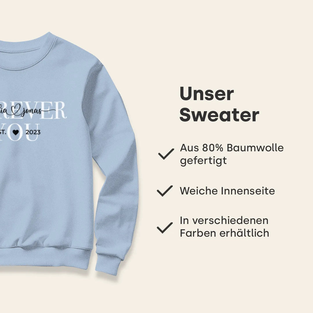 Personalisierter Sweater "Forever you"