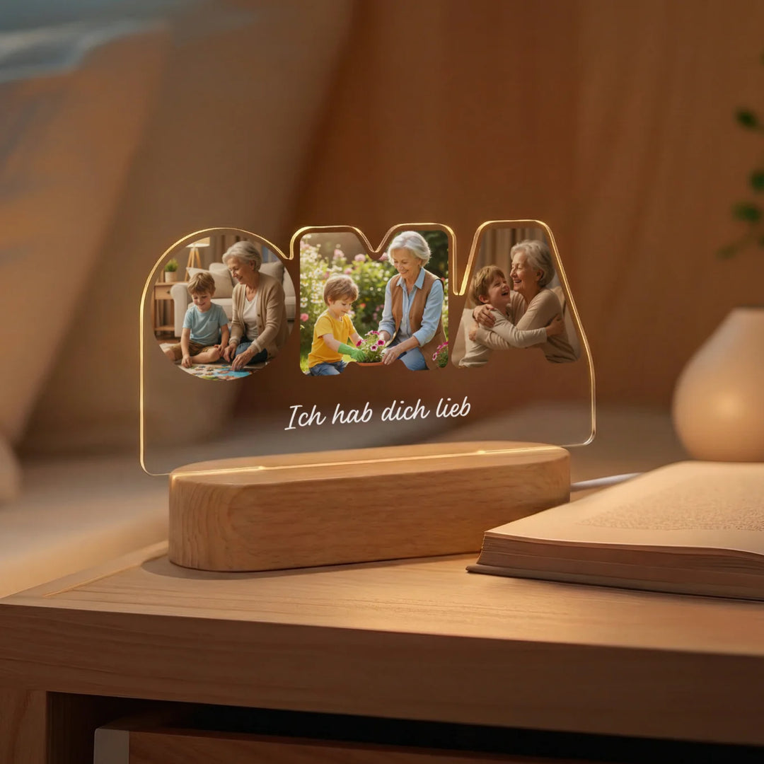 Personalisiertes Acryl-Licht "OMA"