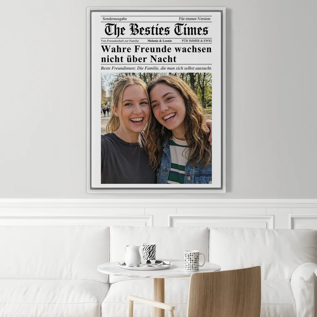 Personalisierte Magazin Leinwand "Besties Times"