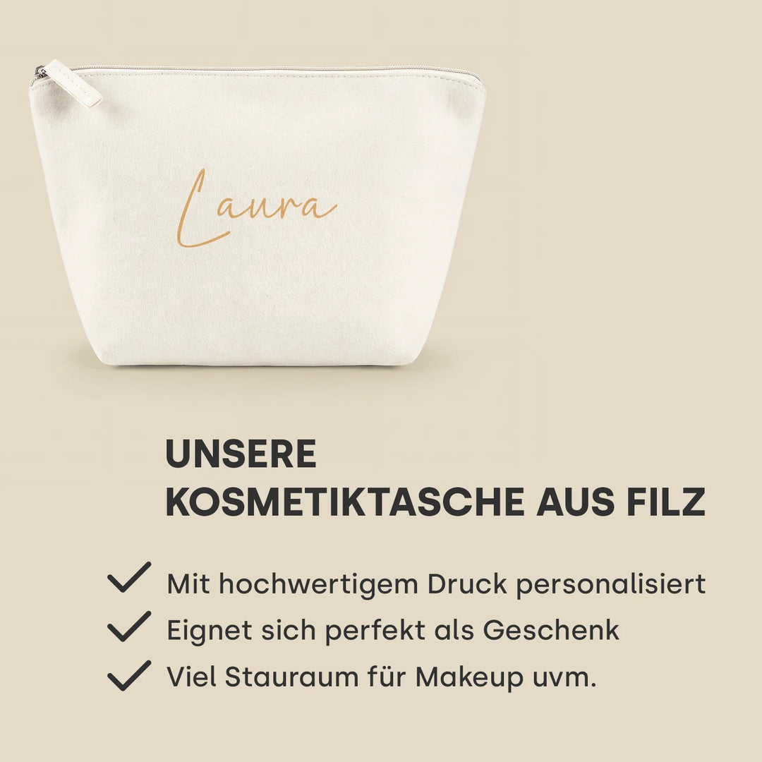 Personalisierte Kosmetiktasche "Filz"