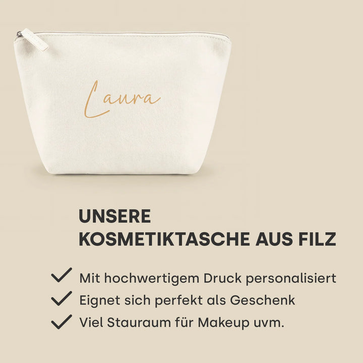 Personalisierte Kosmetiktasche "Filz"