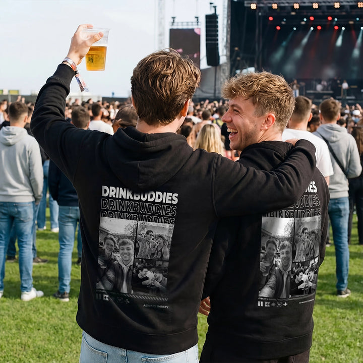 Personalisiertes Hoodie "Drinkbuddies"