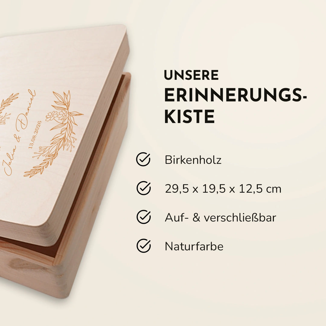 Personalisierte Erinnerungskiste Gravur "Namen"