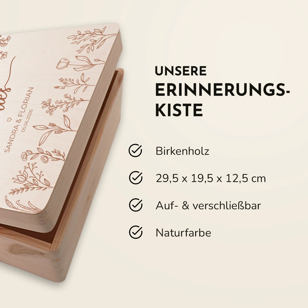 Personalisierte Erinnerungskiste "Für immer"