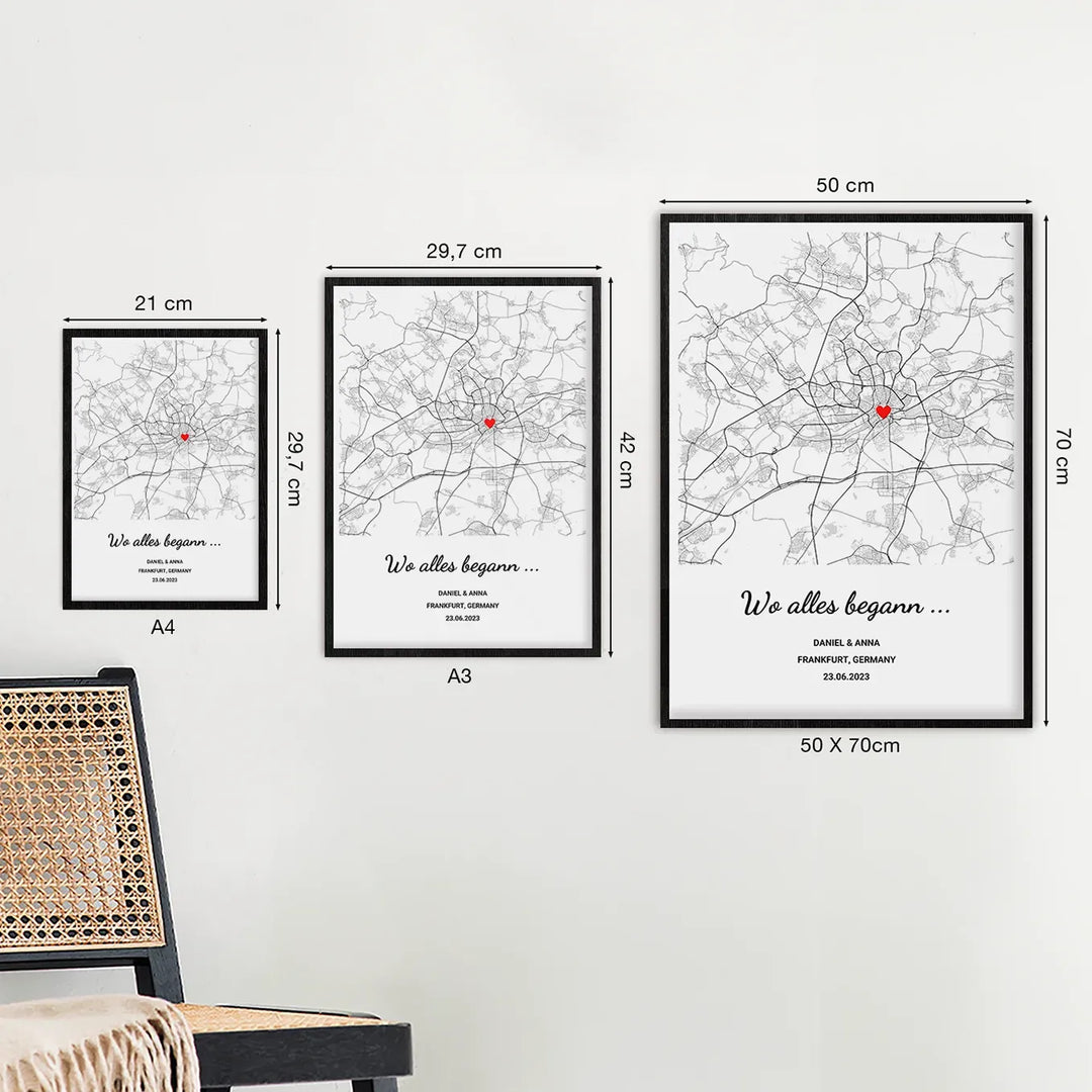 Personalisiertes Poster "Wo alles begann"