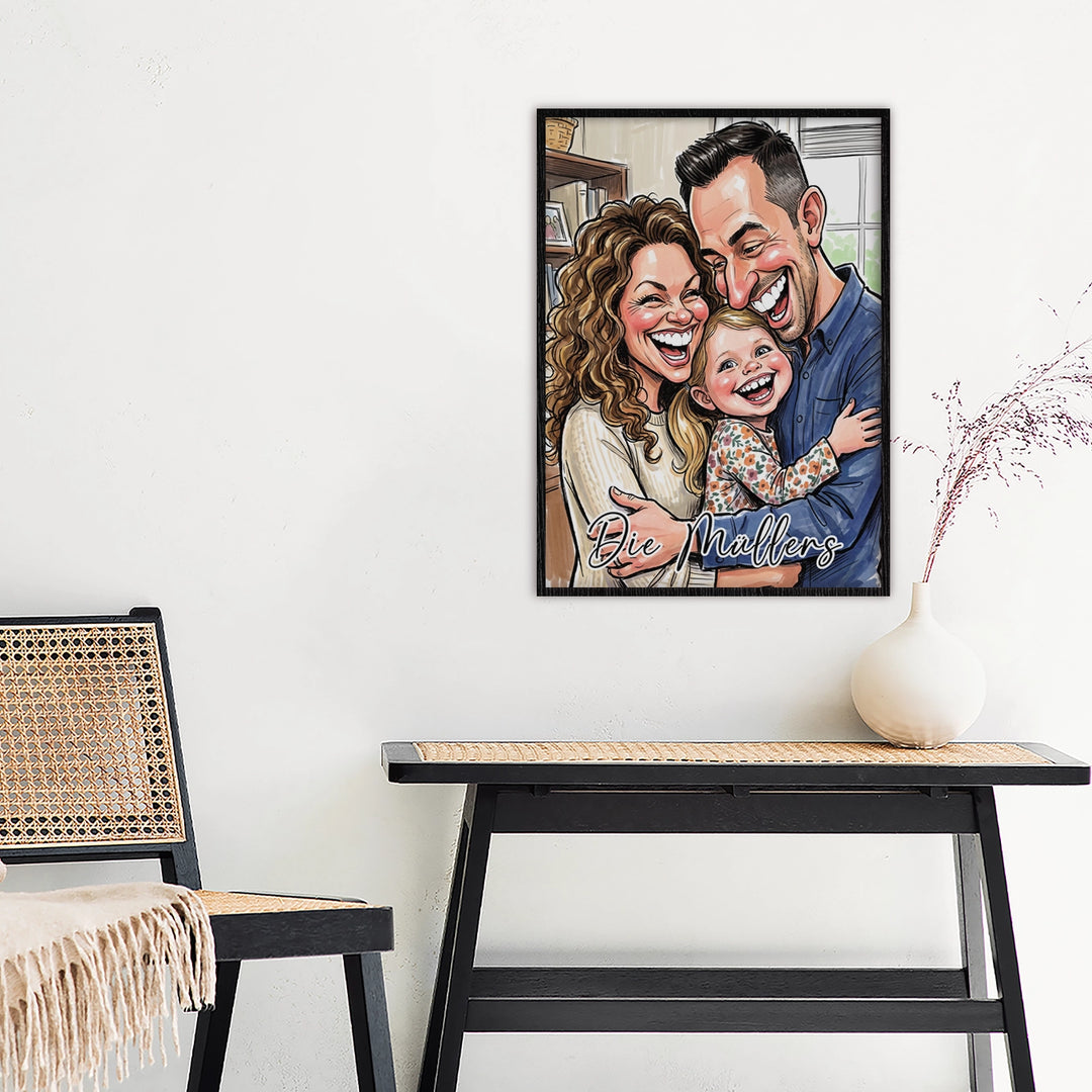 Personalisiertes Poster "Sketch Familie"