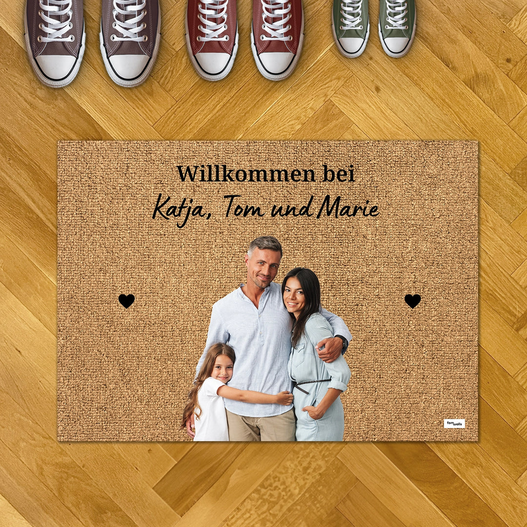 Personalisierte Fußmatte ''Foto & Text'' famwalls